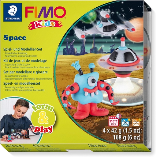 [8034 17 LY] STAEDTLER SET MODELLING CLAY FIMO KIDS FORM & PLAY SPACE 8034 17 LY