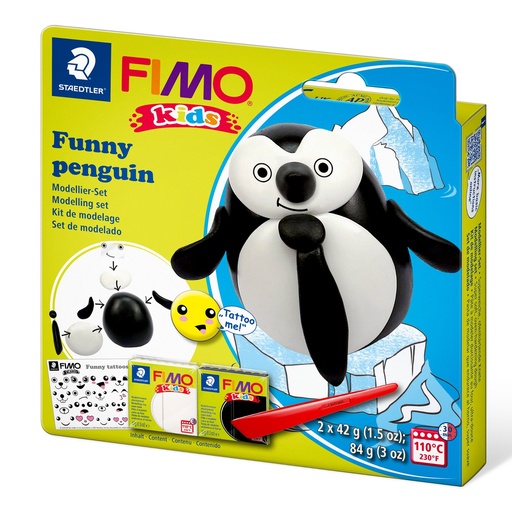 [8035 18] STAEDTLER SET MODELLING CLAY FIMO KIDS FUNNY PENGUIN 8035 18