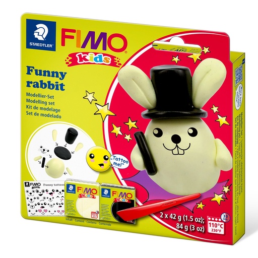 [8035 20] STAEDTLER SET MODELLING CLAY FIMO KIDS FUNNY RABBIT 8035 20