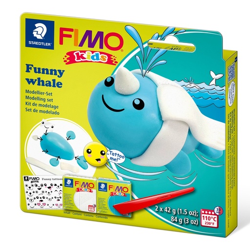 [8035 21] STAEDTLER SET MODELLING CLAY FIMO KIDS FUNNY WHALE 8035 21