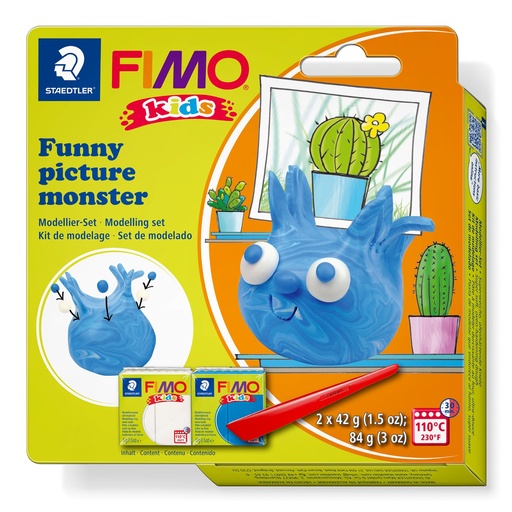 [8035 24] STAEDTLER SET MODELLING CLAY FIMO KIDS FUNNY PICTURE MONSTER 8035 24