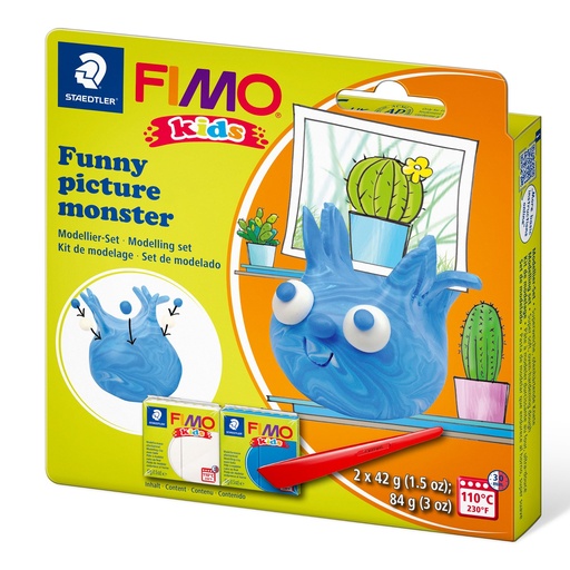 [8035 24] STAEDTLER SET MODELLING CLAY FIMO KIDS FUNNY PICTURE MONSTER 8035 24