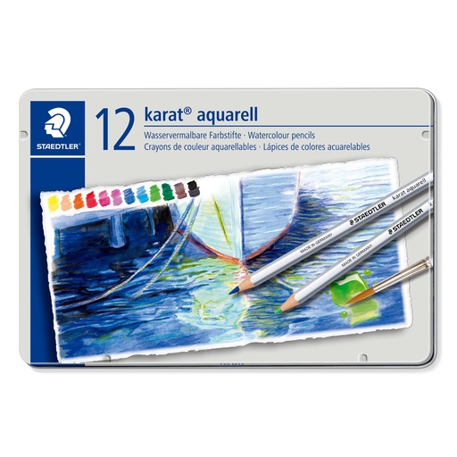 [125 M12] STAEDTLER KARAT AQUARELL WATERCOLOUR PENCILS 12PCS SET 125 M12