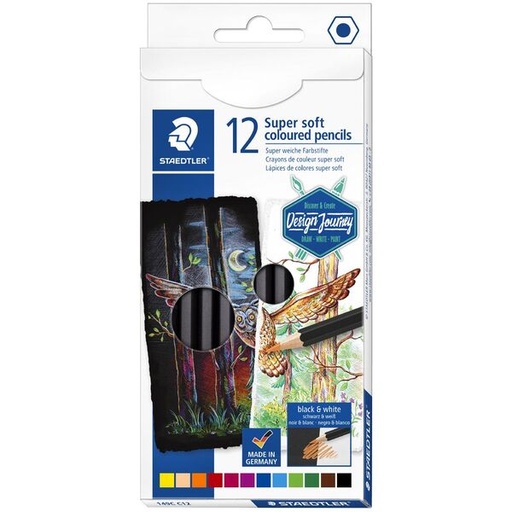 [149C C12] STAEDTLER COLOURED PENCIL SOFT12PCS 100% PEFC