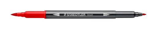 [3001 -2] STAEDTLER DOUBLE-ENDED WATERCOLOUR BRUSH PEN - RED