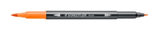 [3001 -42] STAEDTLER DOUBLE-ENDED WATERCOLOUR BRUSH PEN - LIGHT ORANGE