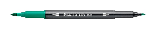 [3001 -581] STAEDTLER DOUBLE-ENDED WATERCOLOUR BRUSH PEN - TURQUOISE GREEN
