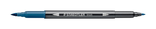 [3001 -63] STAEDTLER DOUBLE-ENDED WATERCOLOUR BRUSH PEN -DELFT BLUE