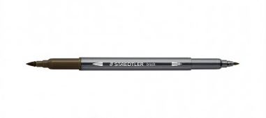 [3001-76] STAEDTLER DOUBLE-ENDED WATERCOL. BROWN