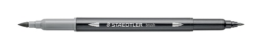 [3001 -82] STAEDTLER DOUBLE-ENDED WATERCOLOUR BRUSH PEN -LIGHT GREY