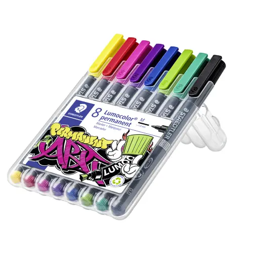 [317 WP8-1] STAEDTLER UNIVERSAL PEN LUMOCOLOR PERM M 8PCS