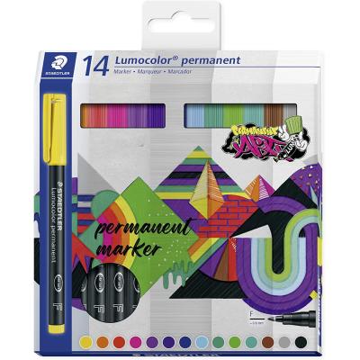 [318 C14] STAEDTLER LUMOCOLOR UNIVERSAL PERMANENT MARKER PENS 14PCS SET 318 C14