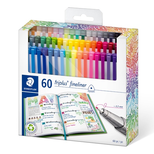 [334 C60] STAEDTLER TRIPLUS FINELINER 60PC 334 C60