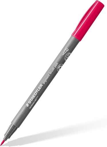 [371-23] STAEDTLER PIGMENT BRUSH PEN BORDEAUX RED 371-23