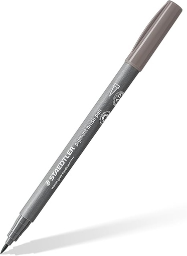 [371-84] STAEDTLER PIGMENT BRUSH PEN WARM GREY MEDIUM 371-84