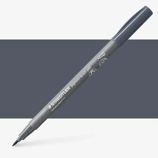 [371-871] STAEDTLER PIGMENT BRUSH PEN COOL DARK GREY 371-871