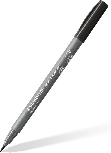 [371-90] STAEDTLER PIGMENT BRUSH PEN LIGHT BLACK 371-90