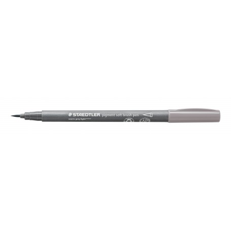 [372-84] STAEDTLER PIGMENT SOFT BRUSH PEN WARMGREYMED.