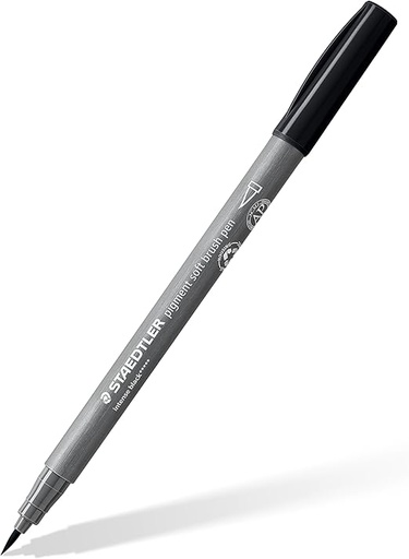 [372-99] STAEDTLER PIGMENT SOFT BRUSH PEN INTENSE BLACK 372-99