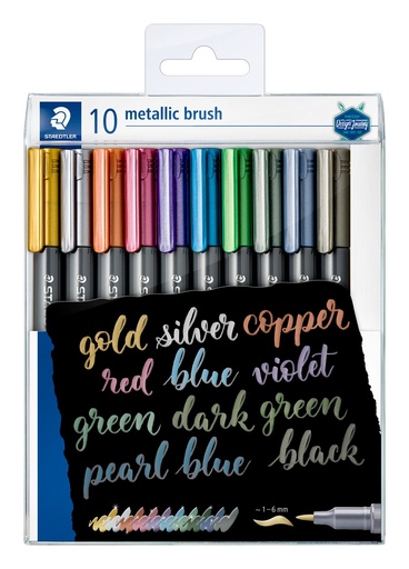 [8321 TB10] STAEDTLER METALLIC MARKER BRUSH SET 10PCS  8321 TB10