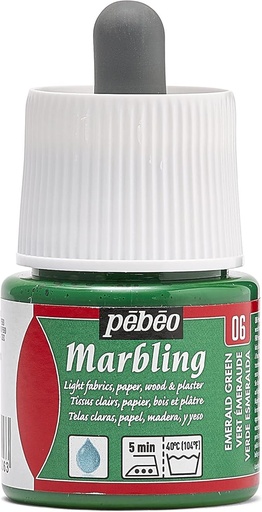 [130-006] PEBEO MARBLING 45ML EMERALD GREEN