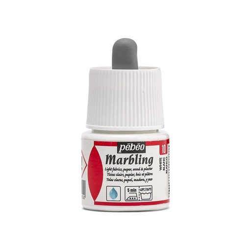 [130-010] PEBEO MARBLING 45ML WHITE