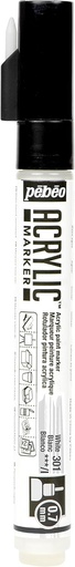PEBEO ACRYLIC MARKER 0.7 TIP WHITE