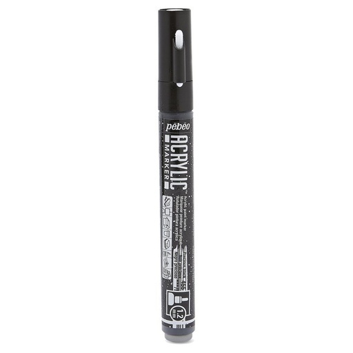 [201455] PEBEO ACRYLIC MARKER 1.2 TIP PRECIOUS BLACK