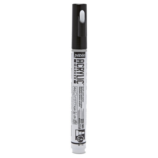 [201501] PEBEO ACRYLIC MARKER 4MM TIP WHITE