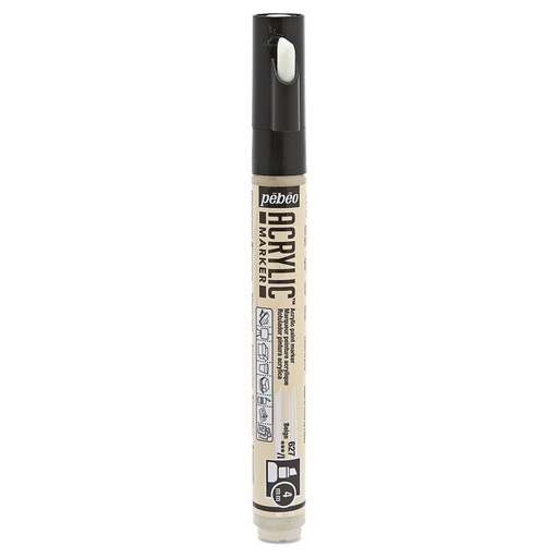 [201627] PEBEO ACRYLIC MARKER CHIESEL TIP 4MM BEIGE