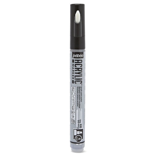 [201635] PEBEO ACRYLIC MARKER CHIESEL TIP 4 GREY