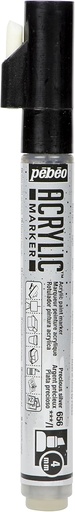 [201656] PEBEO ACRYLIC MARKER CHIESEL TIP 4MM PRECIOUS SILVER