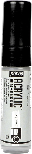 [201735] PEBEO ACRYLIC MARKER 5-15MM TIP GREY
