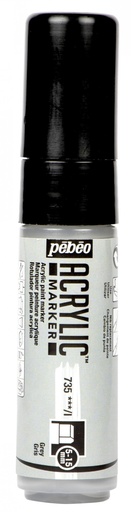 [201735] PEBEO ACRYLIC MARKER 5-15MM TIP GREY