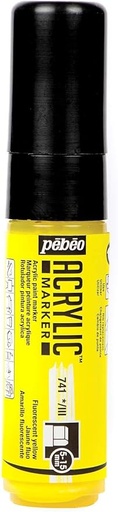 [201741] PEBEO ACRYLIC MARKER 5-15MM TIP FLUORESCENT  YELLOW