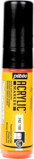 [201742] PEBEO ACRYLIC MARKER 5-15MM TIP FLUORESCENT ORANGE