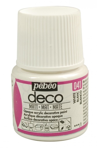 [204-041] PEBEO DECO MATT 45ML WHITE