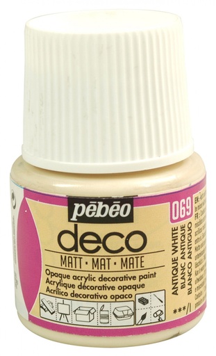 [204-069] PEBEO DECO MATT 45ML ANTIQUE WHITE