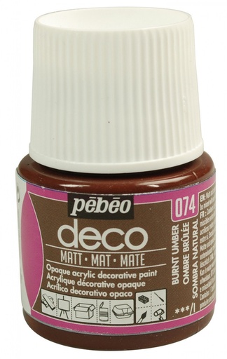 [204-074] PEBEO DECO MATT 45ML BURNT UMBER