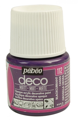 [204112] PEBEO DECO MATT 45ML BLACKCURRANT