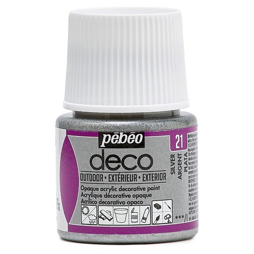 [204421] PEBEO DECO OUTDOOR 45ML SILVER