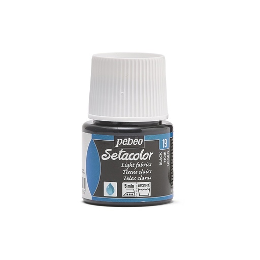 [329-019] PEBEO SETACOLOR LIGHT FABRIC 45ML BLACK