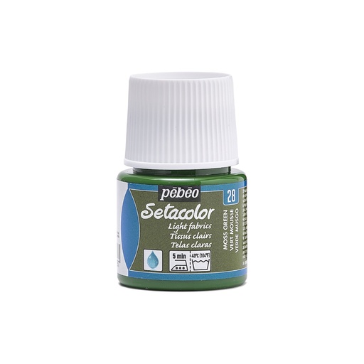 [329-028] PEBEO SETACOLOR LIGHT FABRIC 45ML MOSS GREEN