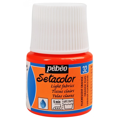 [329-032] PEBEO SETACOLOR LIGHT FABRIC 45ML FLUOROUS ORANGE