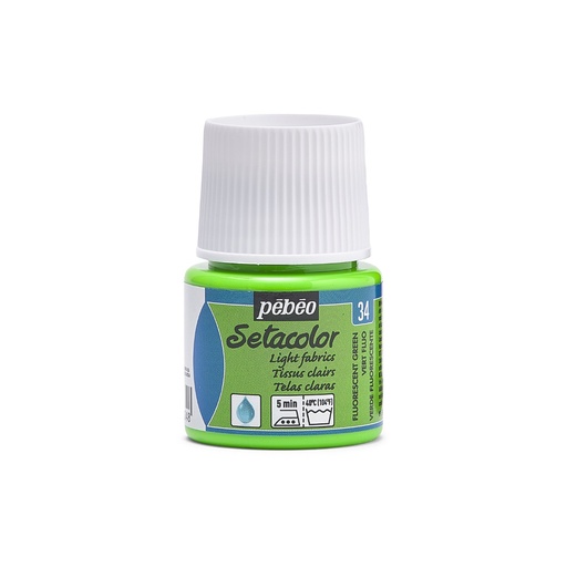 [329-034] PEBEO SETACOLOR LIGHT FABRIC 45ML FLUO GREEN