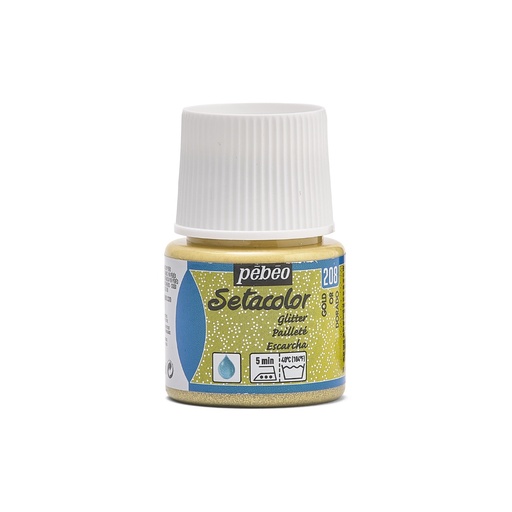 [329208] PEBEO SETACOLOR LIGHT FABRIC GLITTER 45ML GOLD