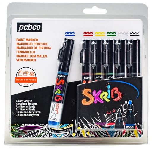 [371103] SET 6 MARKER ACRYLIC CLASSIC