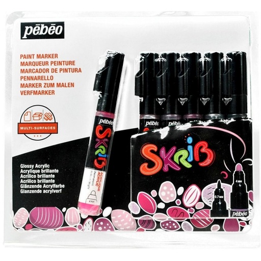 [371104] SET6 MARKER ACRYLIC SUGAR ALMOND