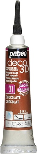 [556131] PEBEO DECO 3D GLOSS 20ML CHOCOLATE
