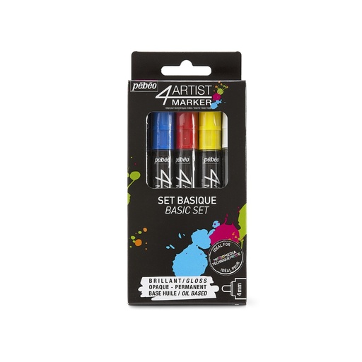 [580891] PEBEO 4ARTIST MARKER SET 5X4MM BASIC